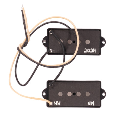 Lollar Precision Bass Split Single Coil Pickup, High Wind, Black Cover