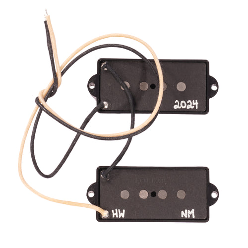 Lollar Precision Bass Split Single Coil Pickup, High Wind, Black Cover