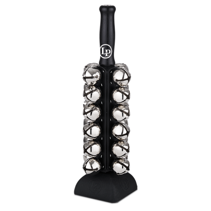 Latin Percussion Deluxe 24 Sleigh Bell w/Case, Black