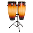 LP City II 10" and 11" Mango Wood Conga Set w/ Black Double Stand - Vintage Sunburst