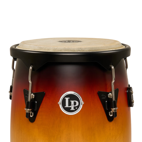 LP City II 10" and 11" Mango Wood Conga Set w/ Black Double Stand - Vintage Sunburst