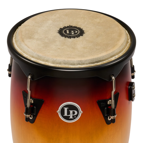 LP City II 10" and 11" Mango Wood Conga Set w/ Black Double Stand - Vintage Sunburst