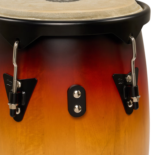 LP City II 10" and 11" Mango Wood Conga Set w/ Black Double Stand - Vintage Sunburst