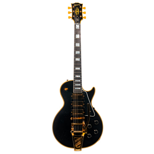 Gibson Custom Shop 1957 Les Paul Custom Reissue Electric Guitar, Murphy Lab Light Aged, Ebony