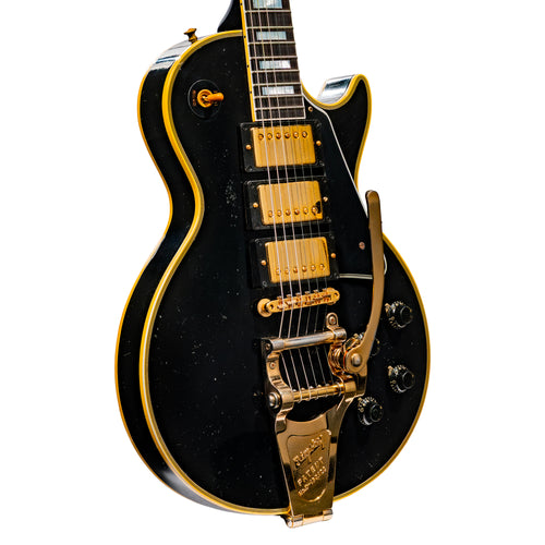 Gibson Custom Shop 1957 Les Paul Custom Reissue Electric Guitar, Murphy Lab Light Aged, Ebony