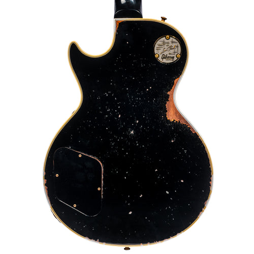 Gibson Custom Shop 1954 Les Paul Custom Reissue Staple Electric Guitar, Heavy Aged Ebony