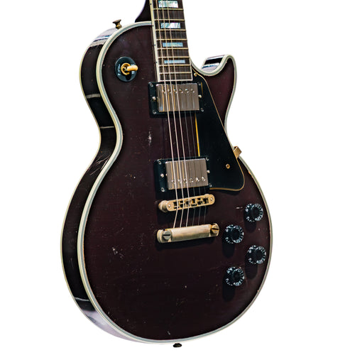 Gibson Custom Shop Les Paul Custom Electric Guitar, Murphy Lab Heavy Aged, Oxblood