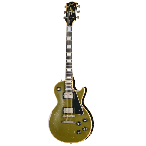 Gibson Custom Shop 1968 Les Paul Custom Reissue Electric Guitar, Heavy Aged Olive Drab Top