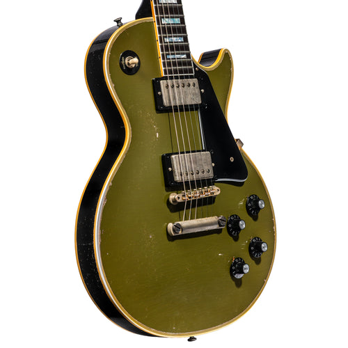 Gibson Custom Shop 1968 Les Paul Custom Reissue Electric Guitar, Heavy Aged Olive Drab Top