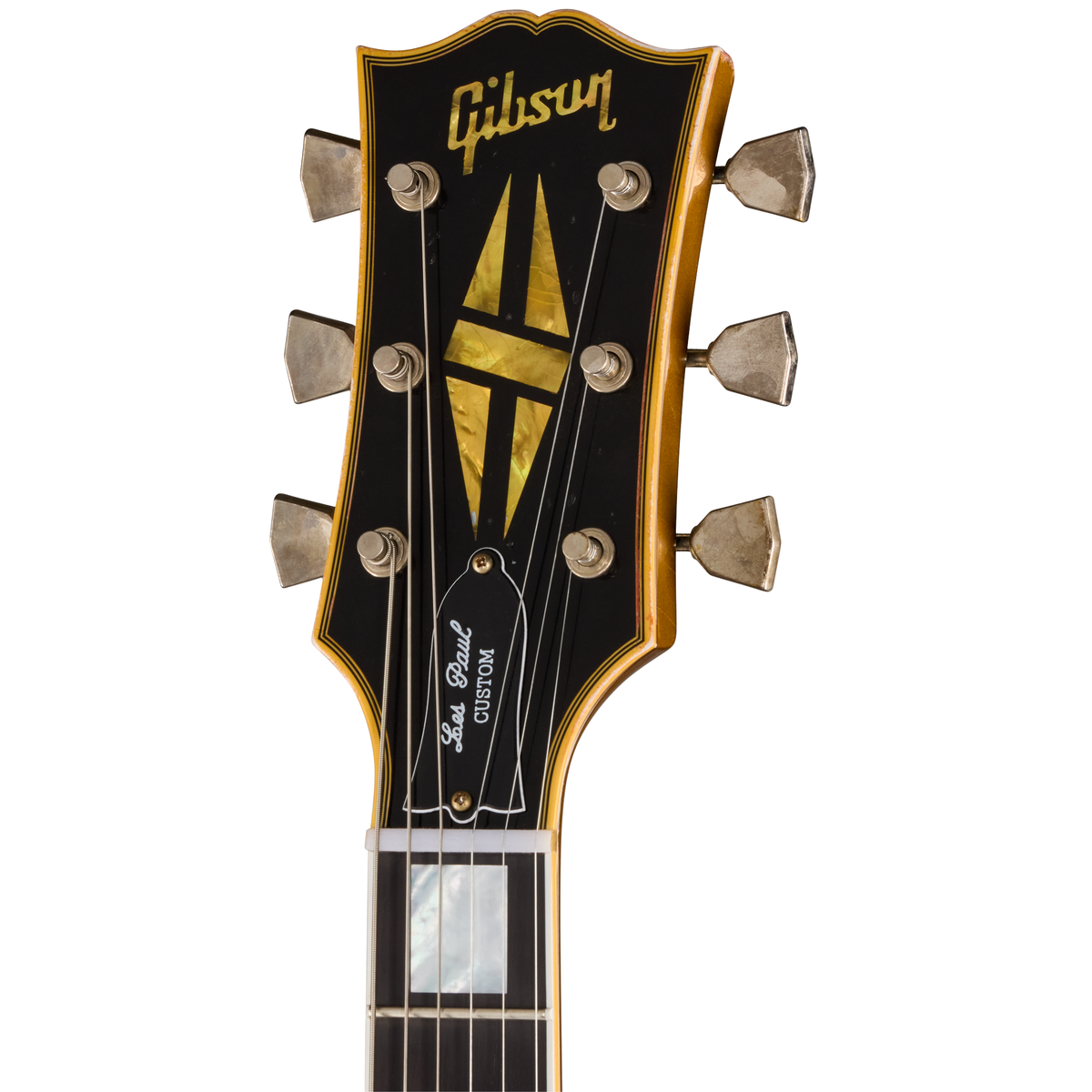 Gibson Custom Shop 1968 Les Paul Custom Reissue Electric Guitar, Light Aged Ebony Top/Gold Back
