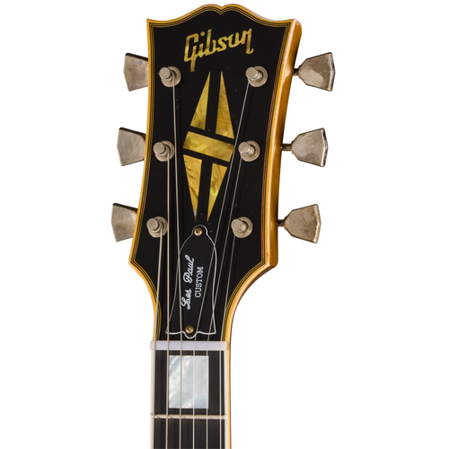 Gibson Custom Shop 1968 Les Paul Custom Reissue Electric Guitar, Light Aged Ebony Top/Gold Back