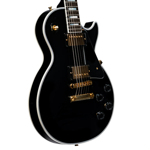 Gibson Custom Les Paul Electric Guitar, Ebony Fingerboard, Ebony Gloss Finish