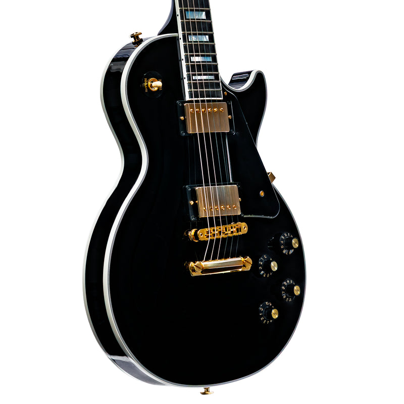 Gibson Les Paul Custom '70s Electric Guitar, Ebony w/ Hardshell Case