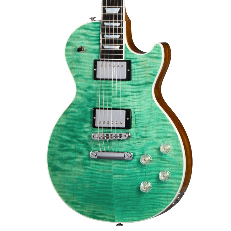 Gibson Les Paul Modern Figured Electric Guitar with BurstBucker Pickups, Seafoam Green