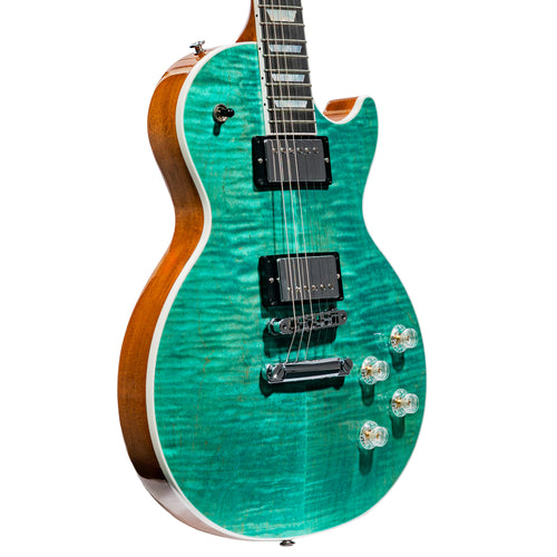Gibson Les Paul Modern Figured Electric Guitar with BurstBucker Pickups, Seafoam Green