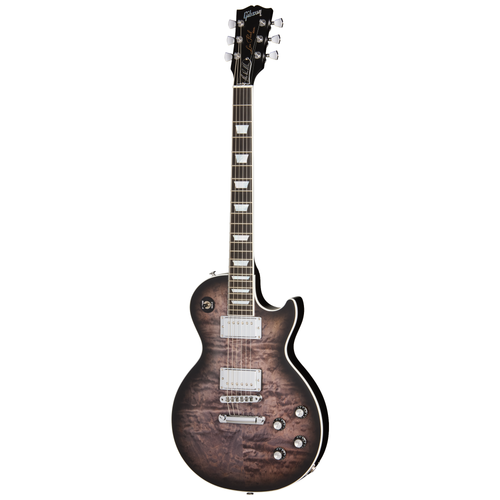 Gibson Mark Morton Les Paul Modern Quilt Electric Guitar, Translucent Ebony Burst Satin