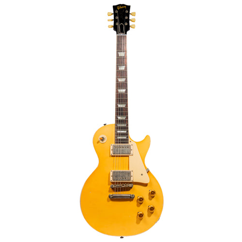 Gibson Custom Shop 1957 Les Paul Standard Electric Guitar, Light Aged Heavy Antique White Dark Back
