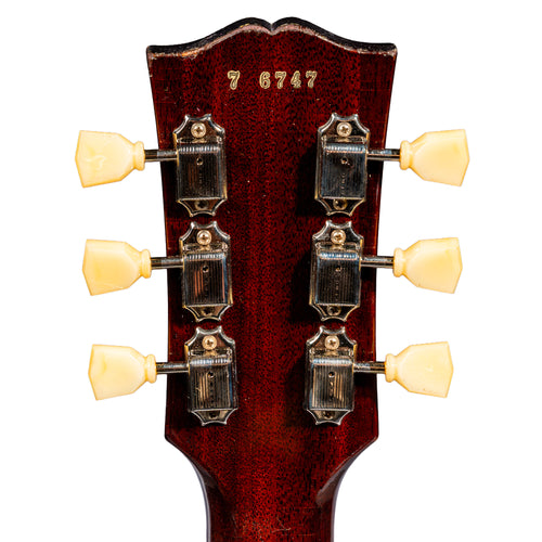 Gibson Custom Shop 1957 Les Paul Standard Electric Guitar, Light Aged Heavy Antique White Dark Back