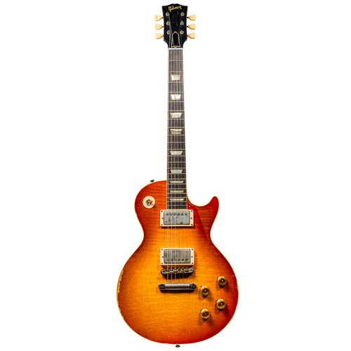 Gibson Custom Shop '59 Les Paul Standard Electric Guitar, Heavy Aged Molten Amber Burst