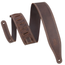 Levys 2.5" Wide Garment Leather Like Butter Series Guitar Strap, Dark Brown