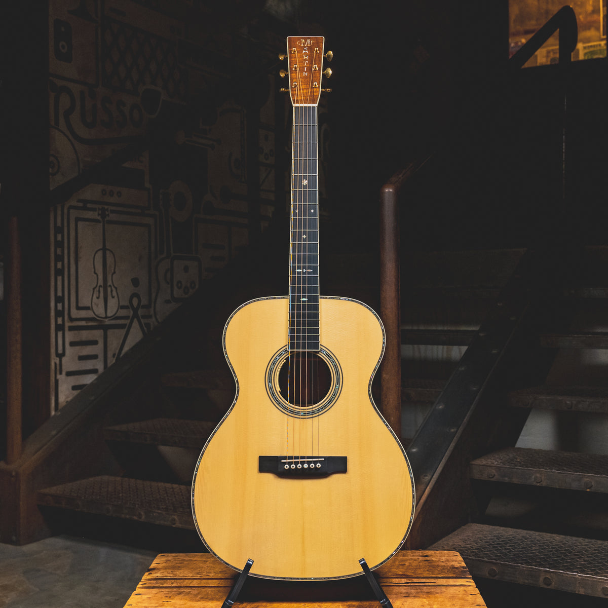 2021 Martin OM-41 Custom Acoustic Guitar, Italian Alpine Spruce/Koa w/OHSC - Used