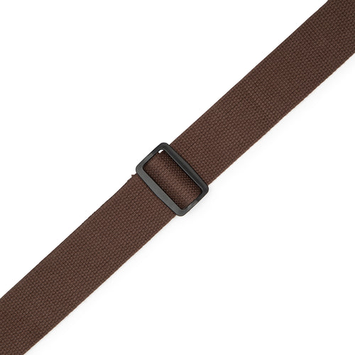 Levys MC2PH 2” Cotton Pick Holder Guitar Strap, Brown