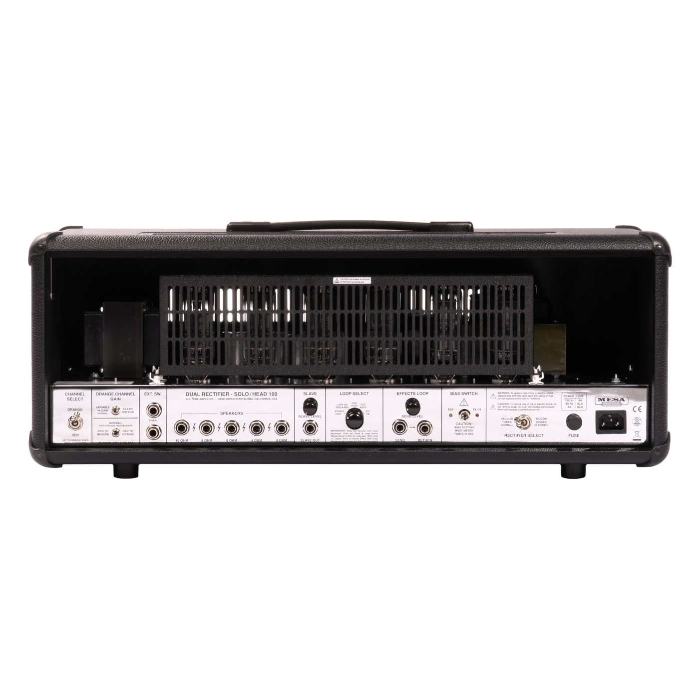 Dual Racktifier Mesa Boogie 90s Dual Rectifier 2-Channel Guitar Amplifier Head, Black