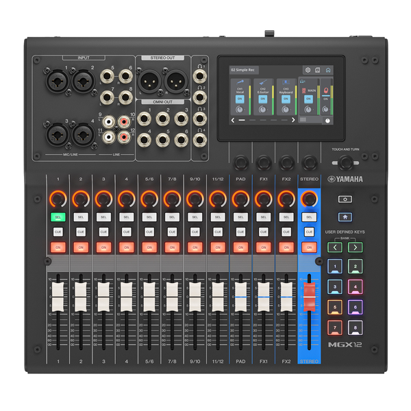 Yamaha MGX12 18-Channel Digital Mixing Console, Black