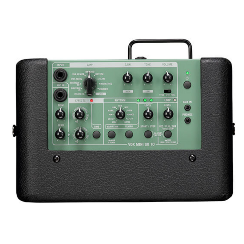 Vox Mini Go 3, 3-Watt Portable Modeling Amplifier, Olive Green