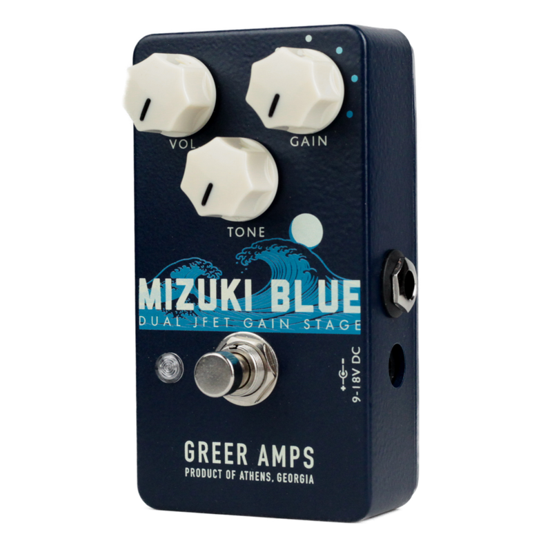 Greer Amps Mizuki Blue Dual JFET Gain Stage Overdrive Effect Pedal