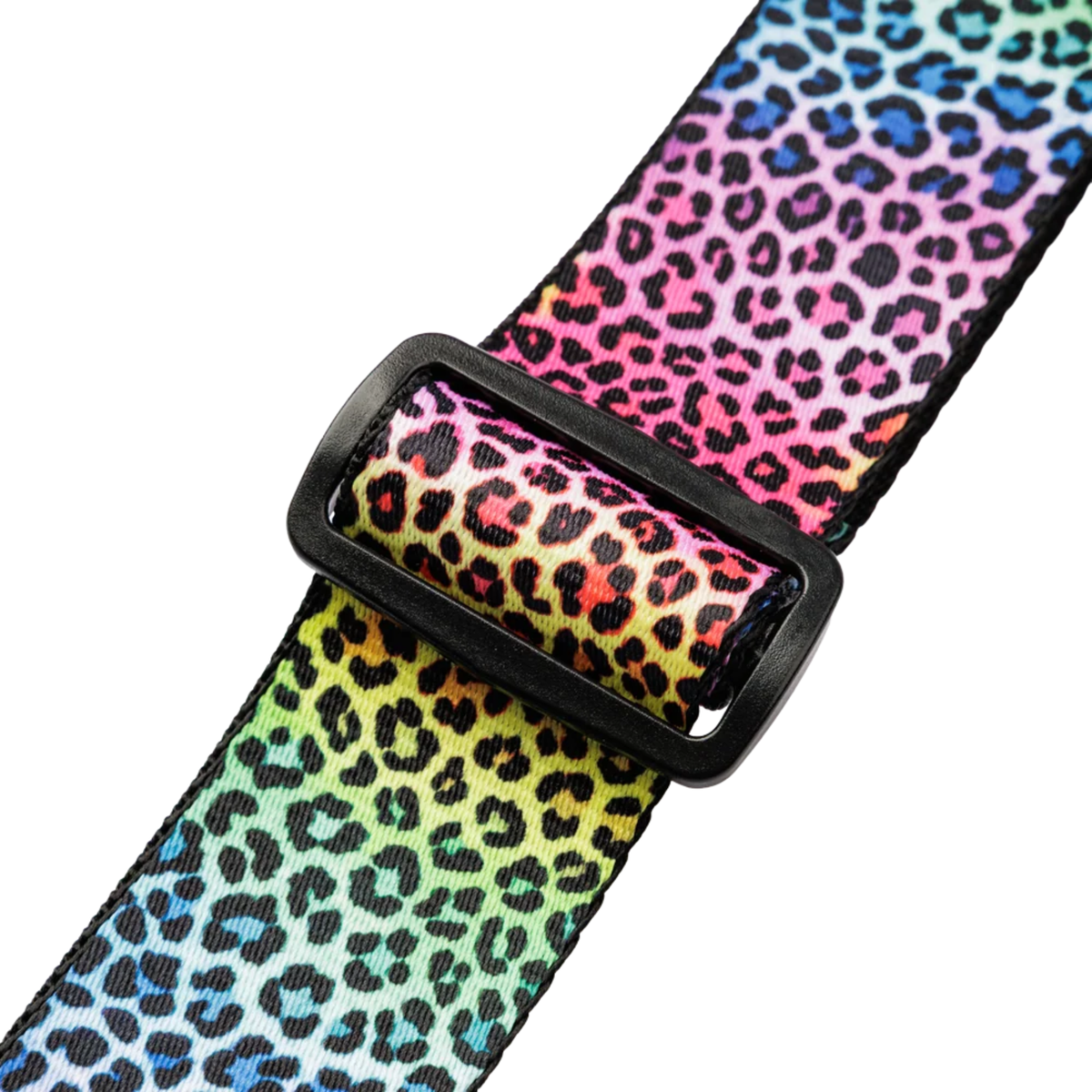 Levys 2" Untamed Animal Print Series Guitar Strap, Rainbow Leopard