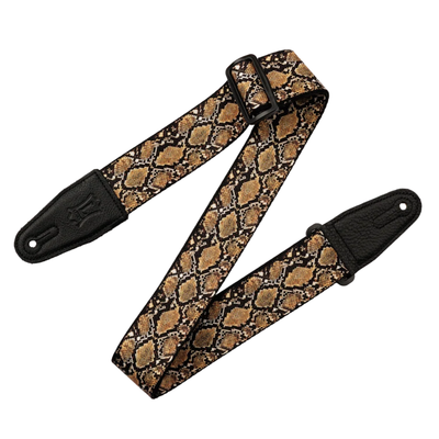 Levys 2" Untamed Animal Print Series Guitar Strap, Snake