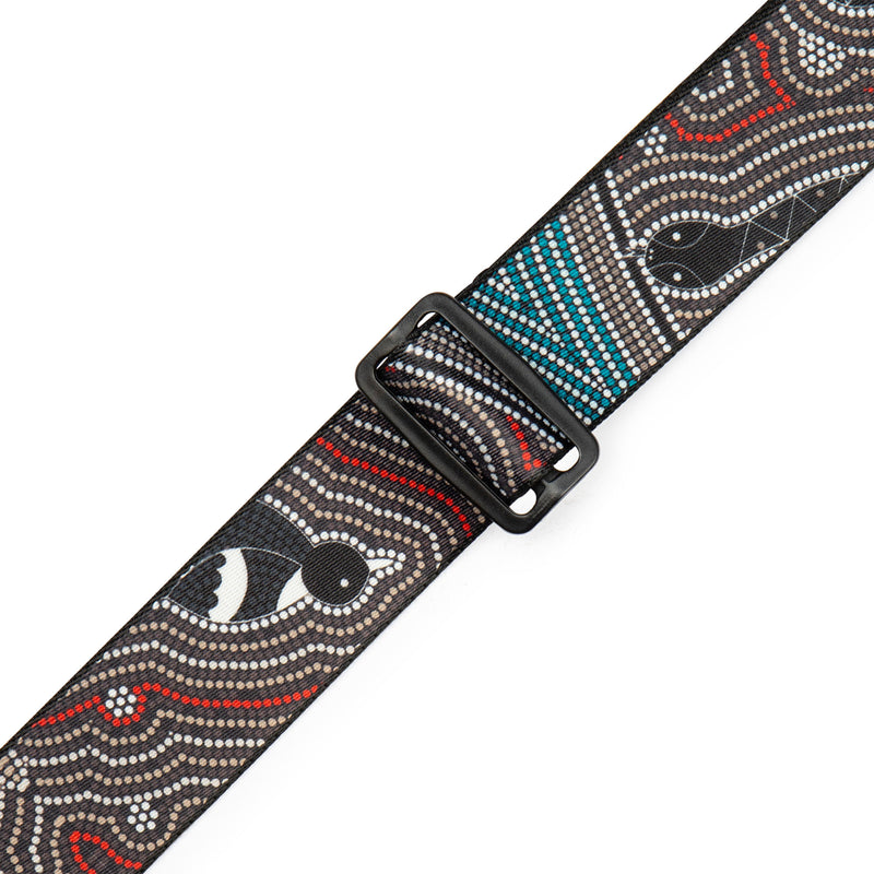 Levys 2" Down Under Series Poly Guitar Strap, Bird and Snake
