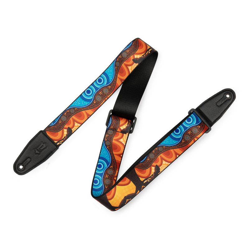 Levys 2" Down Under Series Poly Guitar Strap, Landscape