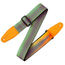 Levys 2" Wide Optical Illusion Guitar Strap, Sonic Boom w/ Orange Leather Ends