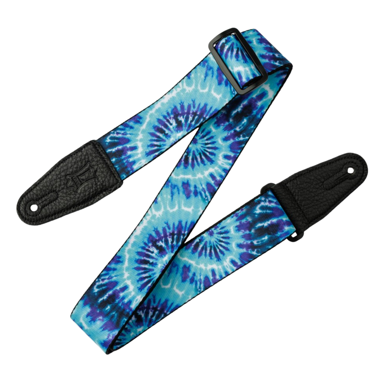 Levys 2" Wide Purple, Blue, and White Tie-Dye Instrument Strap