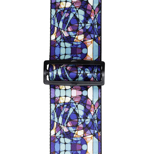 Levys Stained Glass Guitar Strap, Blue Mirage
