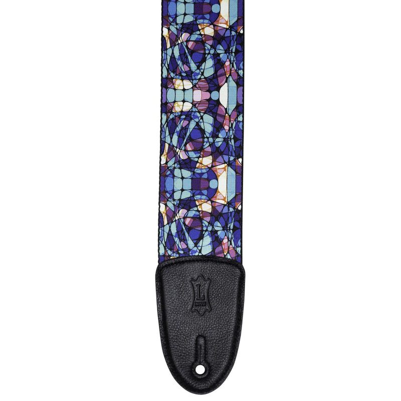 Levys Stained Glass Guitar Strap, Blue Mirage