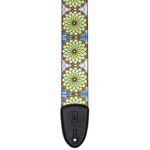 Levys Stained Glass Guitar Strap, Spring Bloom