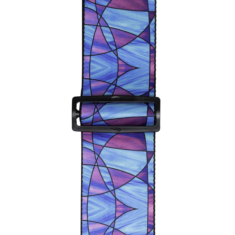 Levys Stained Glass Guitar Strap, Plumb Blue