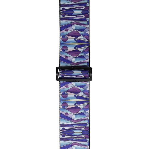 Levys Stained Glass Guitar Strap, Kaleidoscope Purple