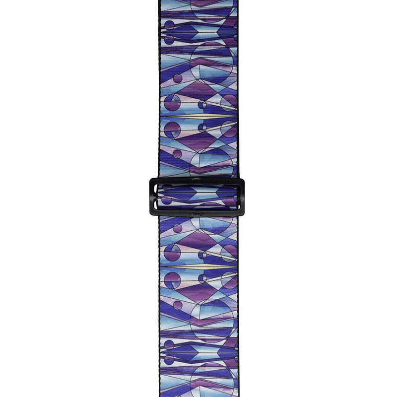 Levys Stained Glass Guitar Strap, Kaleidoscope Purple