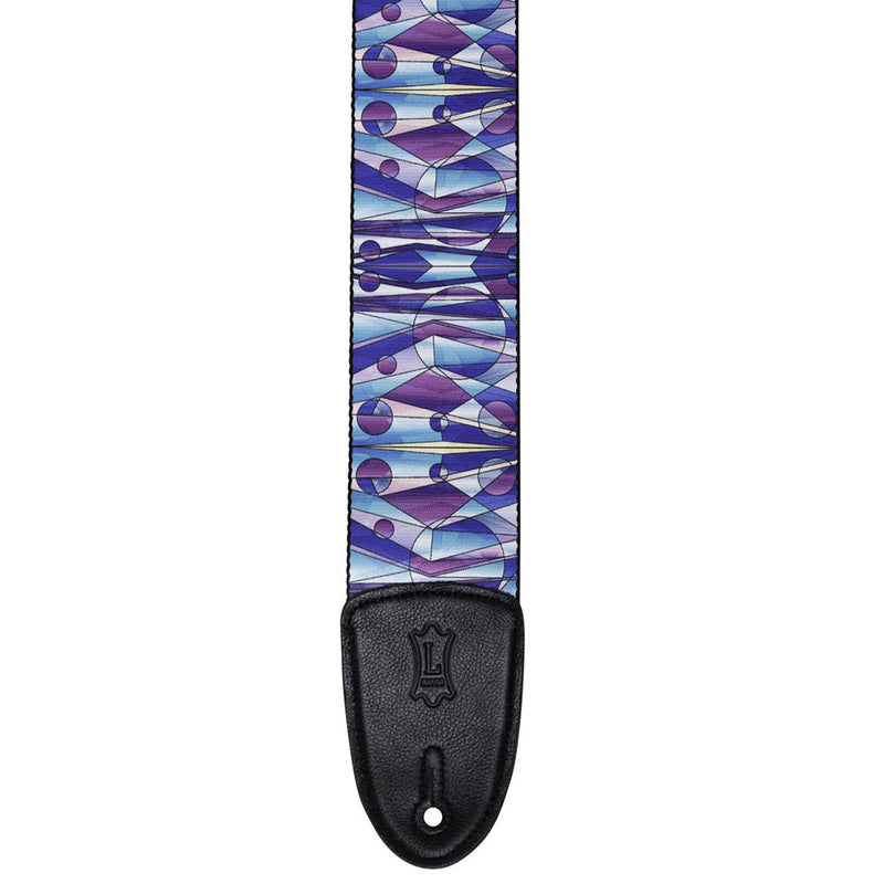 Levys Stained Glass Guitar Strap, Kaleidoscope Purple