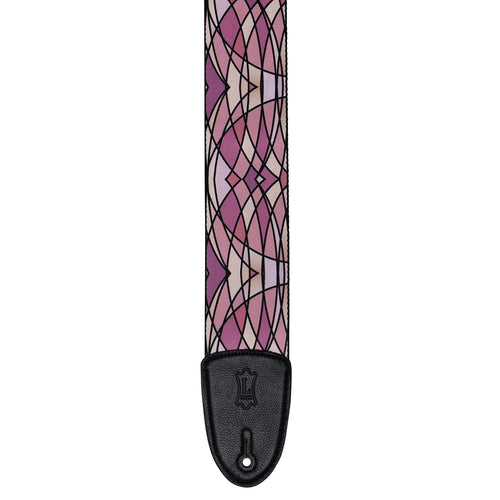 Levys Stained Glass Guitar Strap, Pink