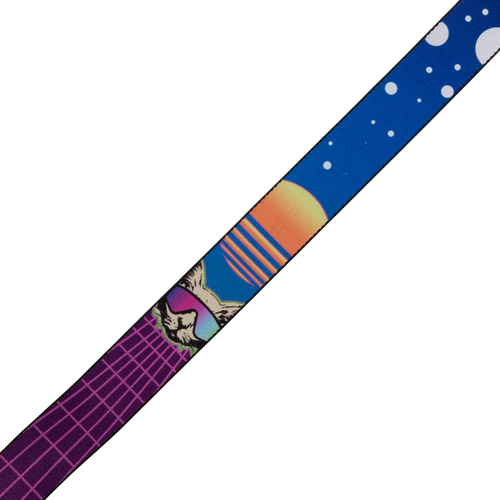 Levys 2" Wide Polyester Guitar Strap, Cyber Cat
