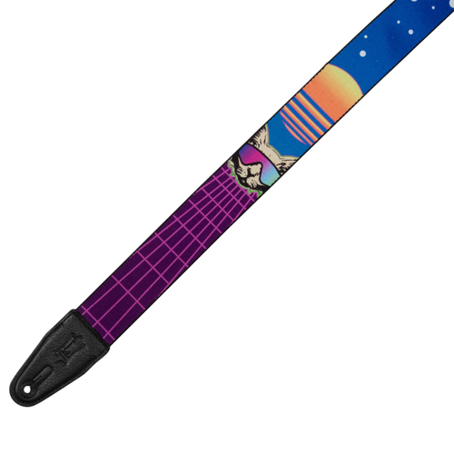 Levys 2" Wide Polyester Guitar Strap, Cyber Cat
