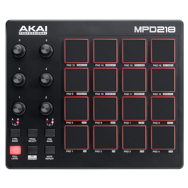 Akai MPD218 16-Pad MIDI Controller