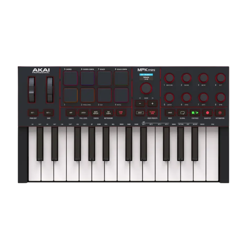 Akai MPK Mini IV 25-Key Compact MIDI Keyboard and Pad Controller Black