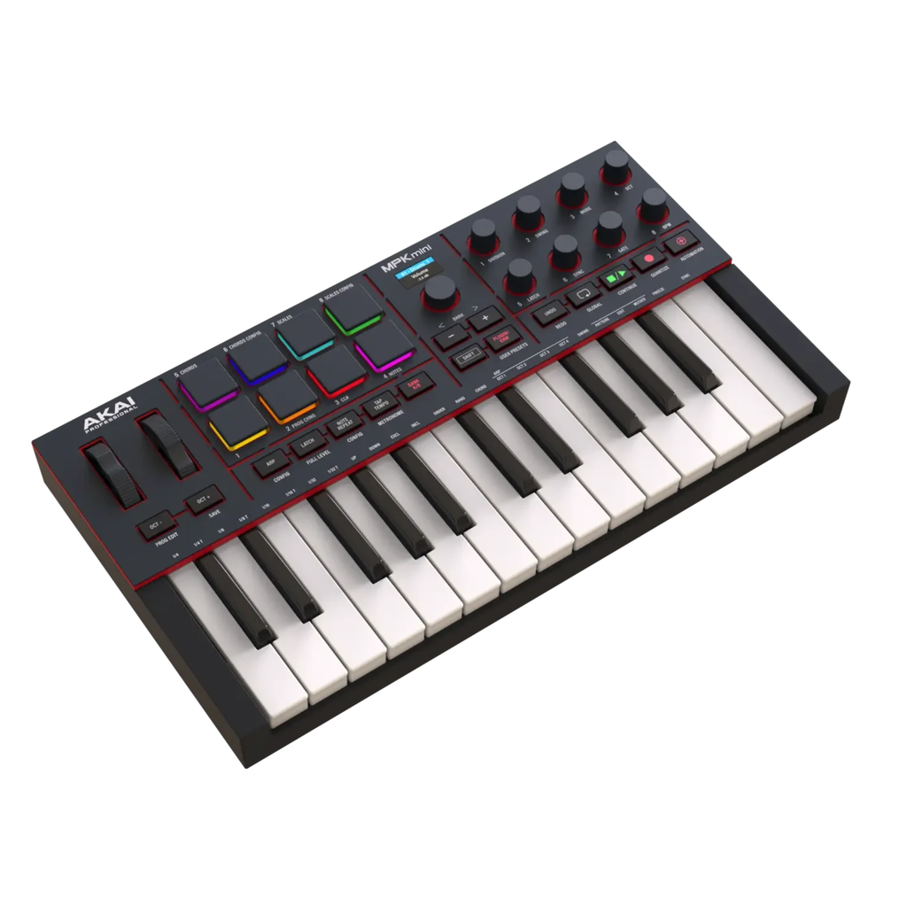 Akai MPK Mini IV 25-Key Compact MIDI Keyboard and Pad Controller Black