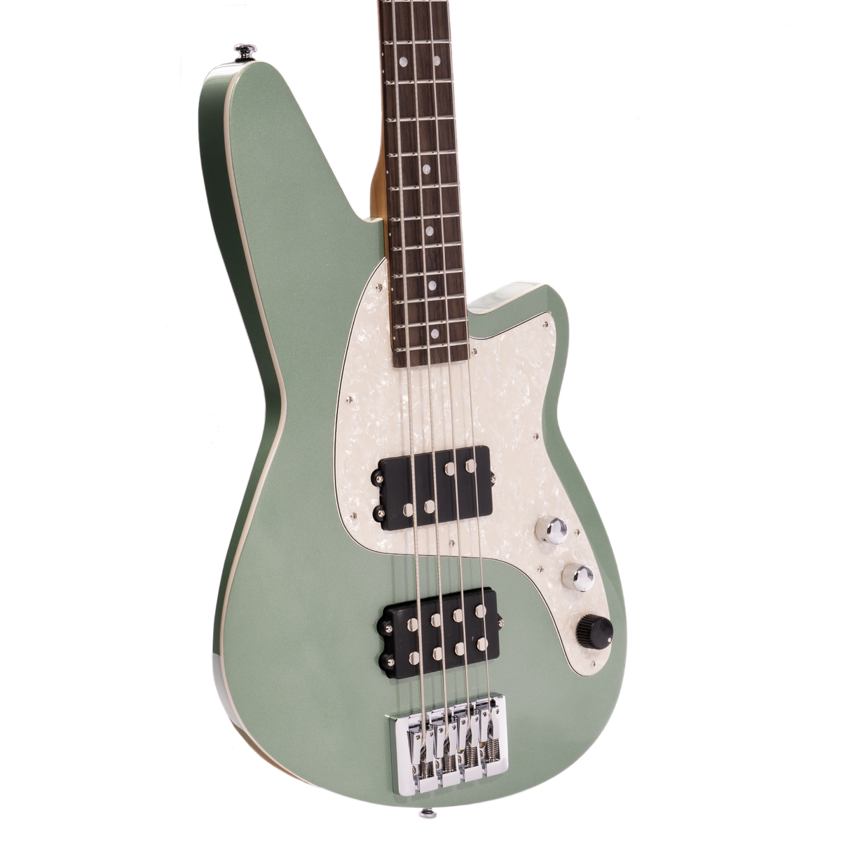 Reverend Mercalli 4 Bass Guitar Roasted Maple Neck/Fingerboard, Metallic Alpine